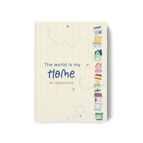 The Journal Lab My Travelogue Travel Journal Scrapbook for Adults & Kids |Diary with Pockets | Space for Fun Prompts | Memories Best for Gifts |176 pages Home - Image 1