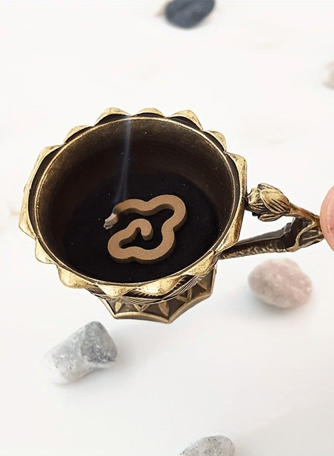 Handheld Lotus Plate, Lotus Peng Incense Stove, Home Furnishing Retro Creative Flowback Incense Holder Insert Decoration  - Image 3