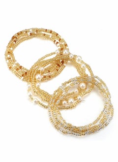 Waist Beads for Women, Belly Chain Adjustable Boho Multilayer Waist Chain, African Waist Beads Plus Size Bikini Jewelry, 3pcs