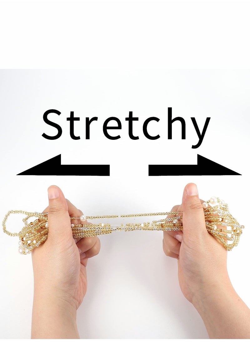 Generic - Waist Beads for Women, Belly Chain Adjustable Boho Multilayer Waist Chain, African Waist Beads Plus Size Bikini Jewelry, 3pcs - Image 1