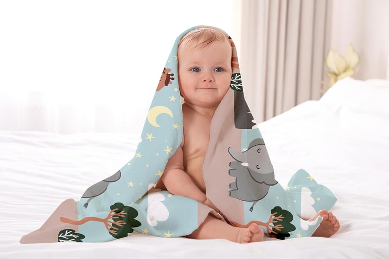 NEW COMERS منشفة استحمام للأطفال حديثي الولادة من NEW COMERS® 100% قطن موسلين 4 طبقات، ماصة بسرعة، مناشف ناعمة فاخرة للأطفال-الصغار-الرضع-الأطفال- 65X110 سم- TWL_02 - Image 2