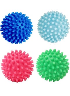Laundry Dryer Balls, 4pcs Reusable Washing Balls Tumble Drying Ball Fabric Softener Alternative Soften and Fluff Laundry Wrinkle Release Clothes for Quick Drying