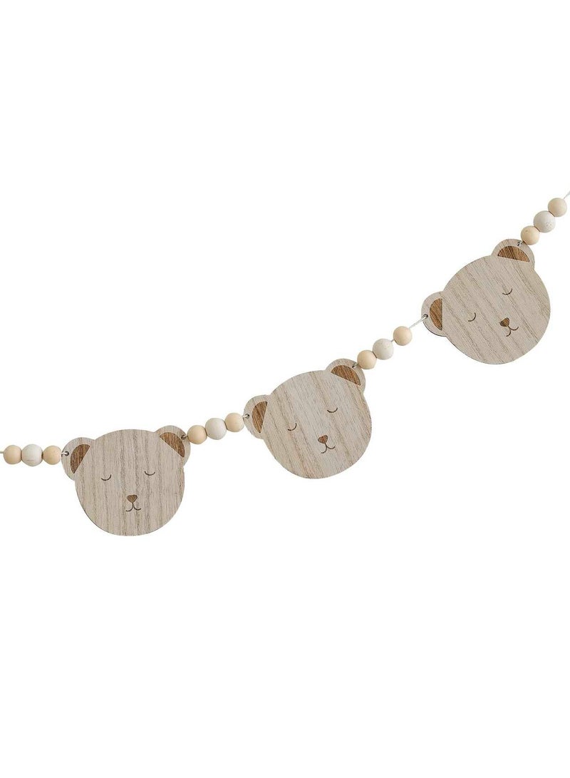 Ginger Ray Teddy Bear Wooden Bunting - Image 3