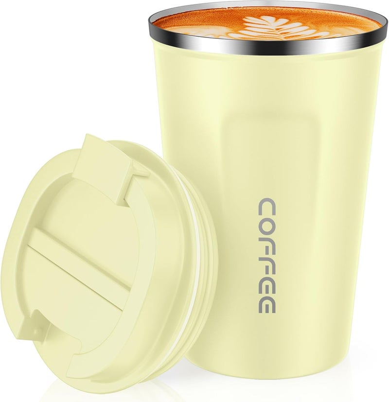 CS COSDDI 12 oz Stainless Steel Vacuum Insulated Tumbler - Coffee Travel Mug Spill Proof with Lid - Coffee Cups for Keep Hot/Ice Coffee,Tea and Beer - Image 1