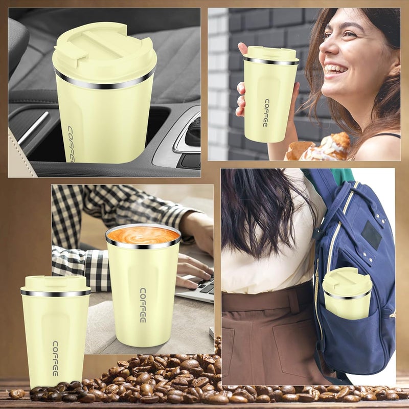 CS COSDDI 12 oz Stainless Steel Vacuum Insulated Tumbler - Coffee Travel Mug Spill Proof with Lid - Coffee Cups for Keep Hot/Ice Coffee,Tea and Beer - Image 5