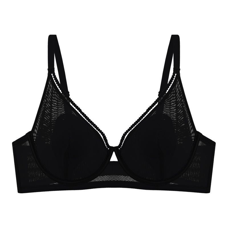 Ultra-Thin Mesh Bra for Women, Minimizes Large Bust, Lifts and Shapes, Soft Underwire, Seamless