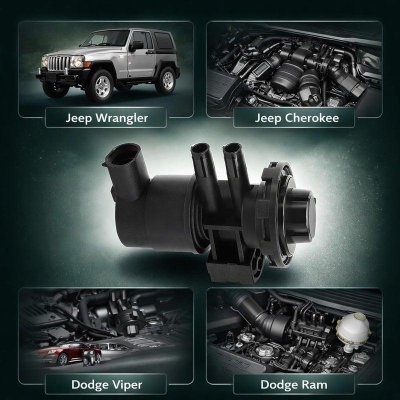 صمام تنظيف خزان البخار مصنوع من سبيكة الألومنيوم، رقم OE: 4669475AB، بديل لسيارة Wrangler – مادة متينة وتوافق دقيق مع أنظمة التحكم في السيارة. - Image 4