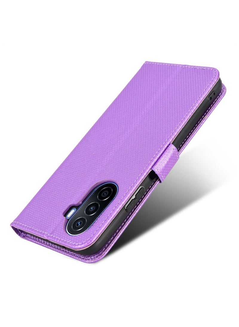 Nova Y70/Nova Y70 Plus/Nova Y71 4G Leather Stand Wallet Flip Case Cover magnetic Phone Shell Wallet Phone Anti-Fingerprint Anti-Scratch and Anti-Drop Protection Back Cover with Card Slots  - Image 5
