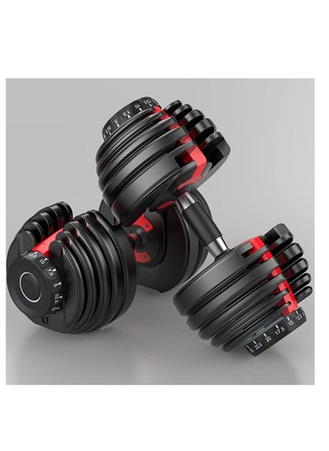 40KG PAIR of Smart ADJUSTABLE DUMBBELLS with Quick Automatic 15 Different Weights Adjustment and Weighing Board, For Home Gym Exercises and Workouts