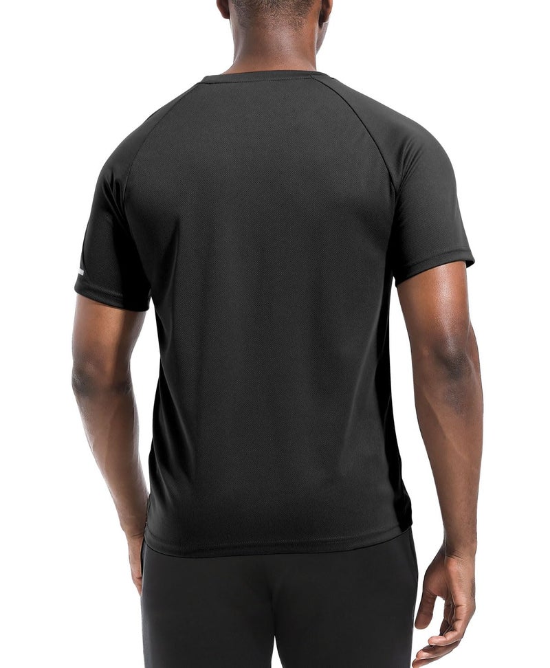 Boyzn قمصان رياضية للرجال 3 عبوات جافة تناسب الرقبة Crew Neck تي شيرتات رياضية للجري في صالة الألعاب الرياضية بأكمام قصيرة - أسود/رمادي/رمادي داكن-3P11-XL - Image 5