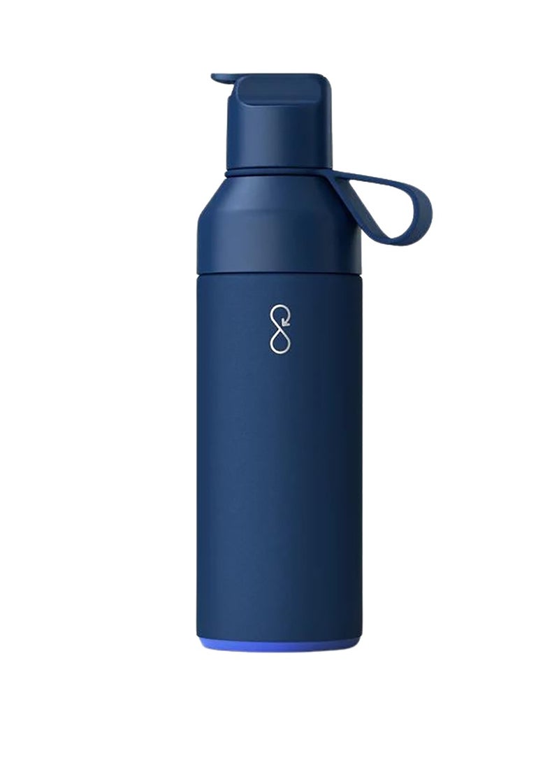 Ocean Bottle Eco-Friendly Stainless Steel Reusable Water Bottle Leakproof With Straw And Flip Lid - Ocean Blue 17 oz - Image 4