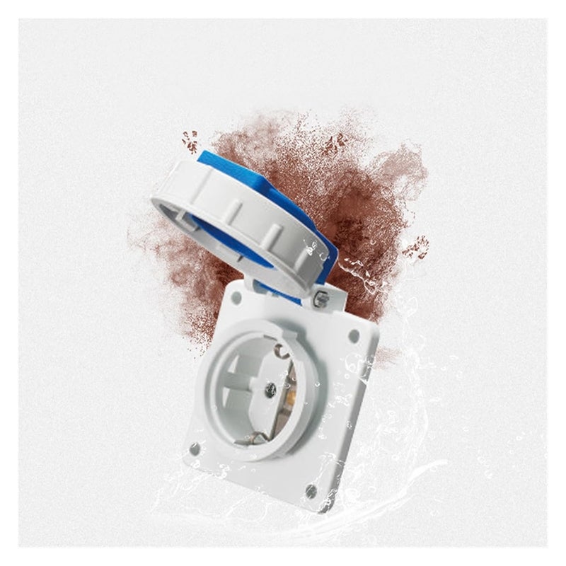 IP54 Waterproof Single Phase Air Conditioner Socket 2P 5P 10A 16A Size 10843 - Image 5