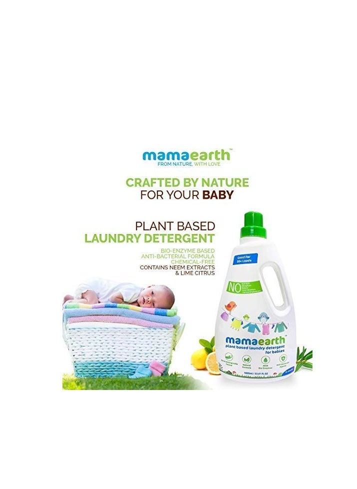 Plant Based Baby Laundry Liquid Detergent with Bio Enzymes and Neem Extracts 1L
