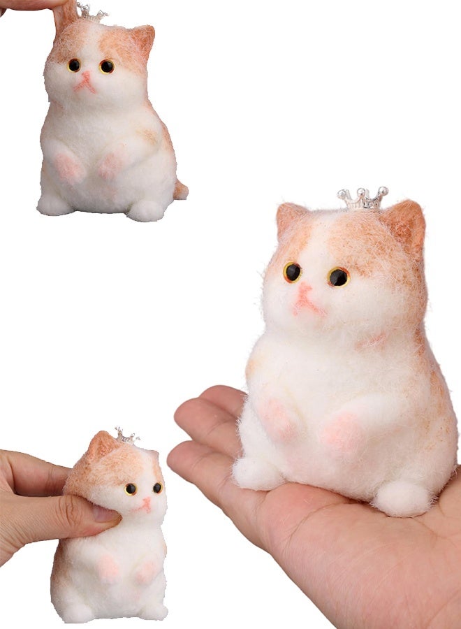 Soft Kawaii Crown Cat Squeeze Fidget Toy for Kids & Adults - Image 1