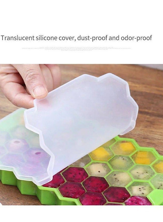 Multi-Colored 37-Hole Ice Cube Set With Plastic Lids Multicolour One Size - Image 2