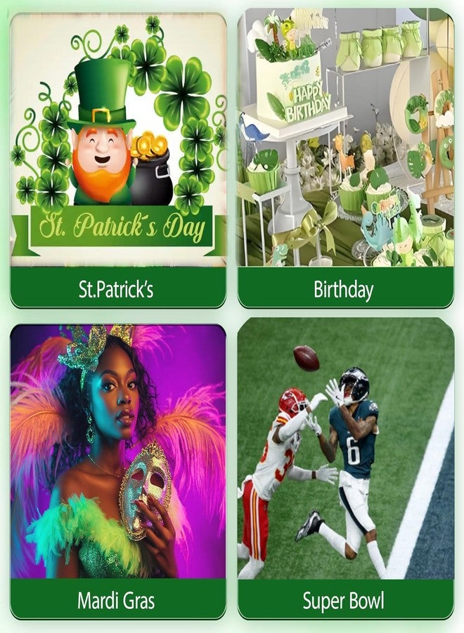 Groumh 50PCS St Patricks Day Accessories, Green St. Patricks Day Beads Necklace, 31.5" Round Beads Irish Saint Patricks Necklaces Costume Bulk, Parade Throw Accessories for Wedding Birthday St. Patricks Decor - Image 3