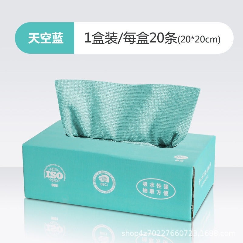Factory Direct Sales Removable Rag Household Lazy Rag Boxed Rag Wet and Dry Sanitary Kitchen Cleaning Lake blue - Image 1