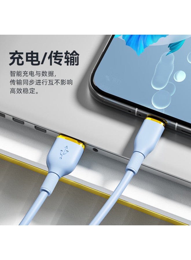 Lenvog Apple Data Cable Car Spring Telescopic Charging Cable For Iphone 14/13/12/11/xr/s/8 Mobile Phone 1.2m Blue - Image 2