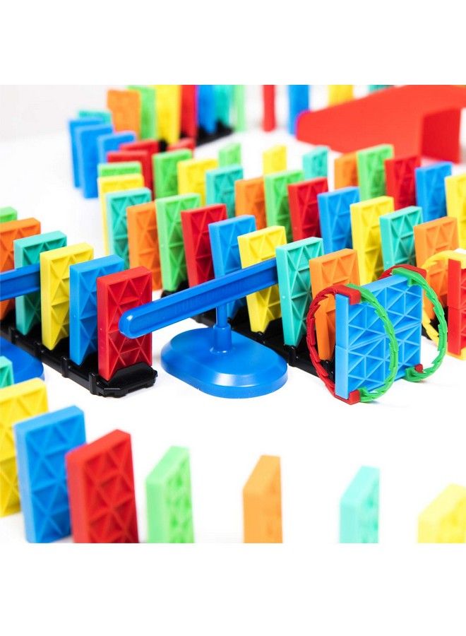 Bulk Dominoes مجموعة دومينو حركية ؛ مجموعة دومينو ألعاب STEM وSTEAM ألعاب صغيرة عائلية للأطفال ألعاب وبناء تفاعلات سلسلة الانهيار (143 قطعة) - Image 5
