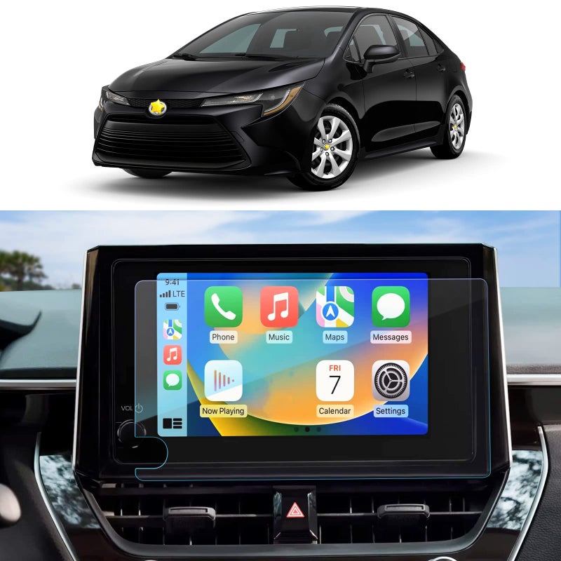 SKTU 2024 2025 2026 Corolla Screen Protector for 2023-2025 2026 Toyota Corolla/Corolla Hatchback/GR Corolla/Corolla Hybrid/Corolla Cross 8 Inch Navigation Toyota Corolla 2026 2025 2024 Accessories Tempered Glass [9H Hardness, Ultra Clear, Anti-Glare] - Image 1