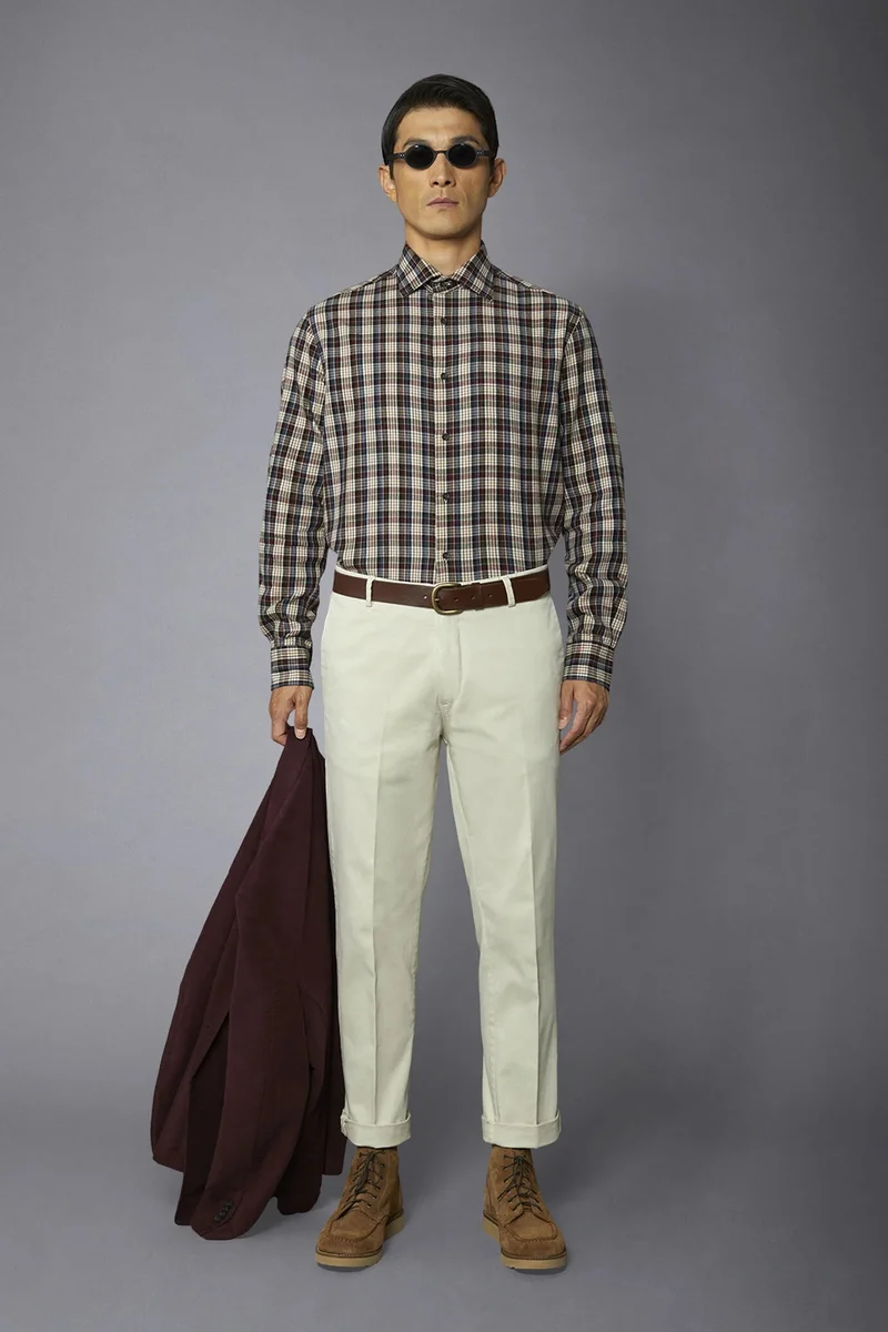 Men's classic chino pants regular fit - Cream