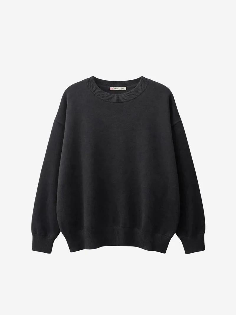 ميكسراي MIXRAY Oversized Ribbed Knit Sweater