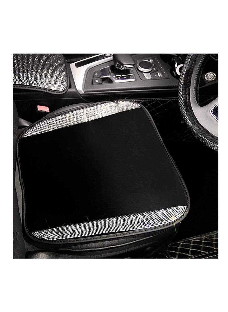 Captaintech Stylish Rhinestone Seat Covers for Women Breathable Mesh Front Seat Protector Universal Fit for Most Cars White  - Image 3