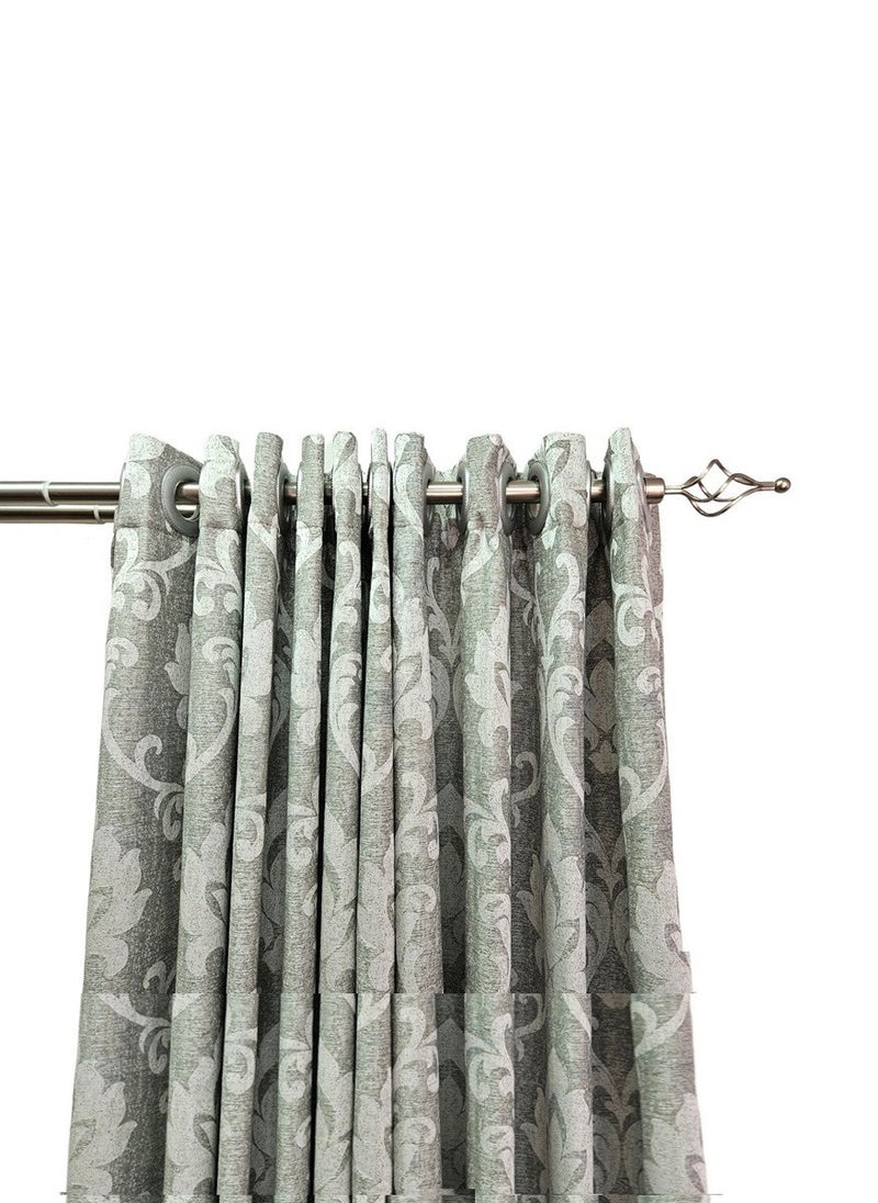 Extendable Double Curtain Rod Silver 100-200cm 2 Meter  - Image 5