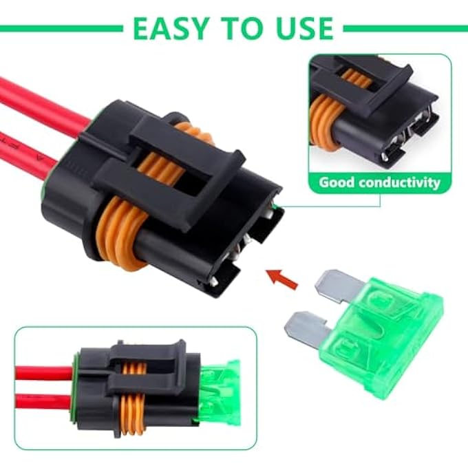 KWSLIN Waterproof Inline Fuse Holder 12V 30A With Cover  6 Pack AtoAtc Blade Fuse Holders With 12Awg Wire Ip68 Weatherproof Automotive Marine Fuse Holder For Car Truck Boat Rv Power Equipment - Image 5