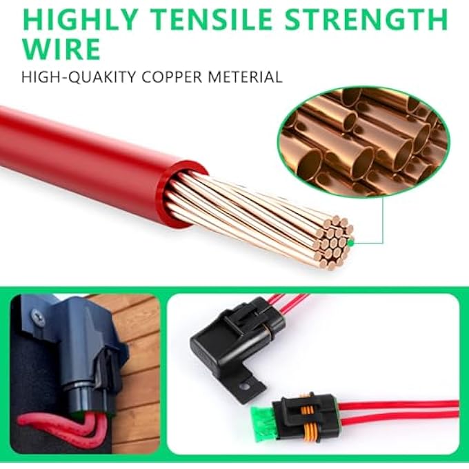 KWSLIN Waterproof Inline Fuse Holder 12V 30A With Cover  6 Pack AtoAtc Blade Fuse Holders With 12Awg Wire Ip68 Weatherproof Automotive Marine Fuse Holder For Car Truck Boat Rv Power Equipment - Image 4