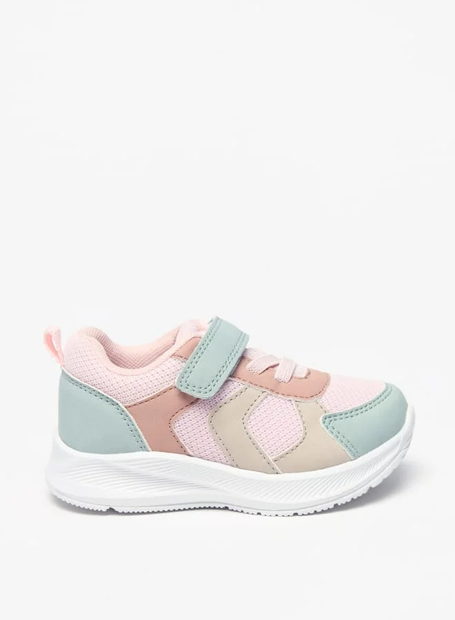 Barefeet Colourblock Lightweight Sneakers with Hook and Loop Closure
