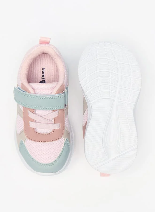 Barefeet Colourblock Lightweight Sneakers with Hook and Loop Closure