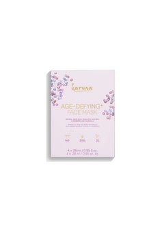 Karuna Skin Agedefying+ Face Masks For Dry Mature Skin Rejuvenating & Nourishing Face Masks Skincare Essential Facial Mask With Elderberry Calendula & Wild Yam 4 Sheets Per Pack  - Image 2