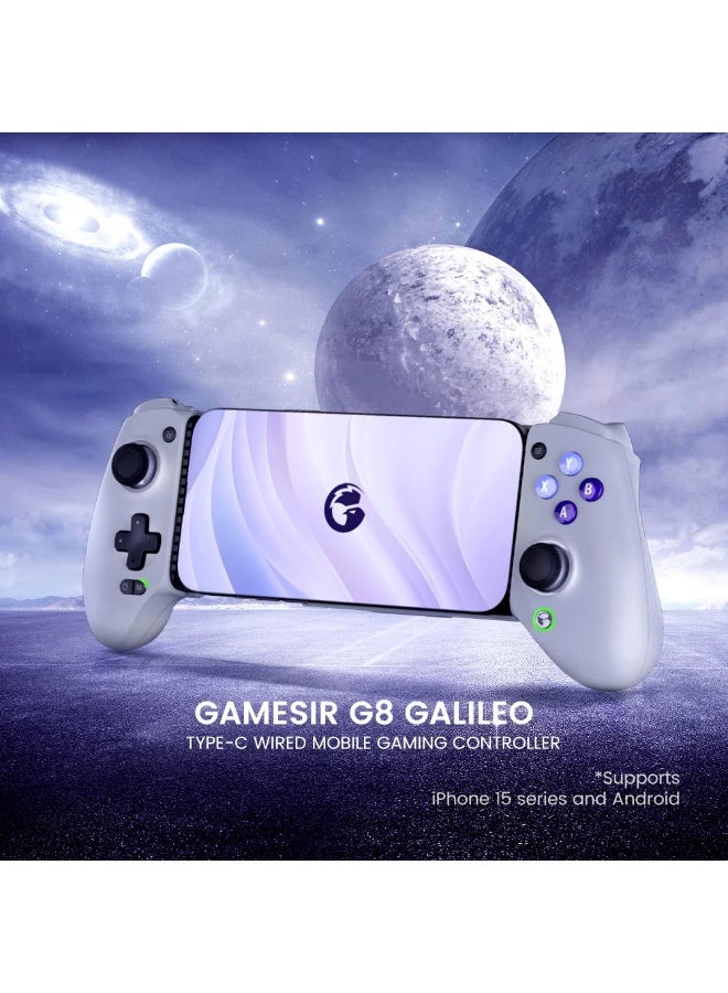 General Professional Gamepad GameSir G8 Galileo Mobile Gaming Controller for Android & iPhone 15 Series (USB-C), Plug and Play Gamepad with Hall Effect Joysticks/Hall Trigger, 3.5mm Audio Jack  - Image 2