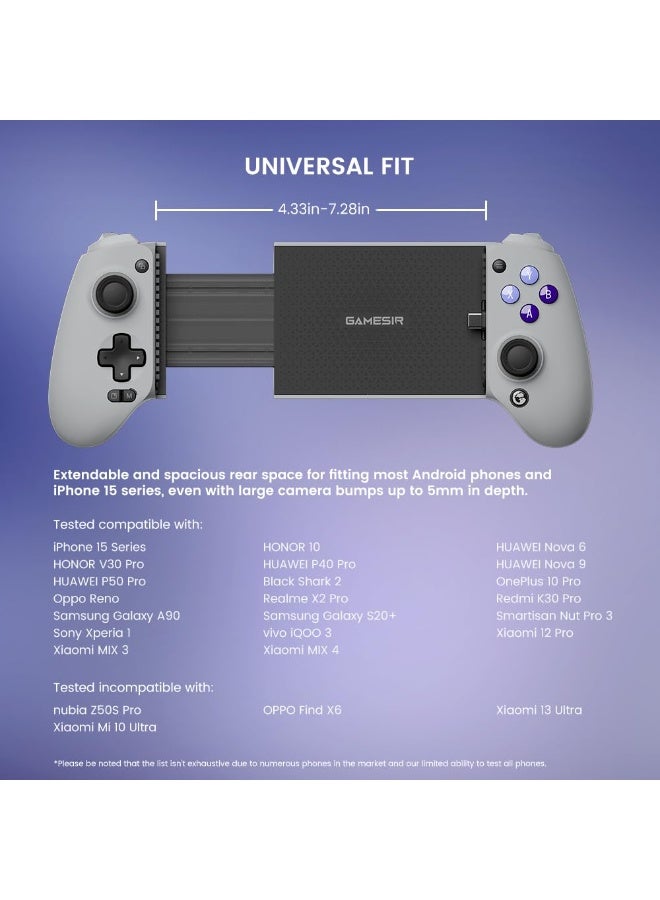 General Professional Gamepad GameSir G8 Galileo Mobile Gaming Controller for Android & iPhone 15 Series (USB-C), Plug and Play Gamepad with Hall Effect Joysticks/Hall Trigger, 3.5mm Audio Jack  - Image 5