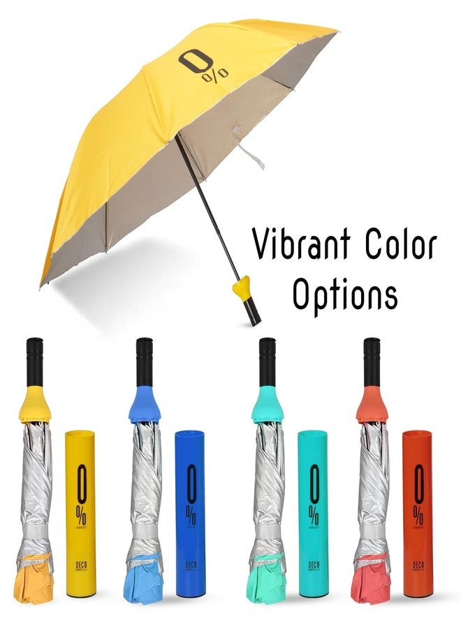 JETVEEK Mini Wine Bottle Umbrella Portable Folding UV Proof Compact Lightweight Travel Umbrellas for Women Men Kids (Pack of 1, Random Color) - Image 4