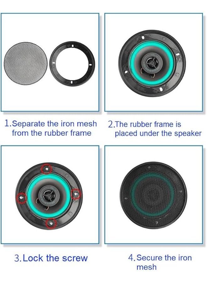 2 Pack 6.5 Inch Grill Replacement For Tempo Ultra And Maximo Ultra Speakers - Image 4