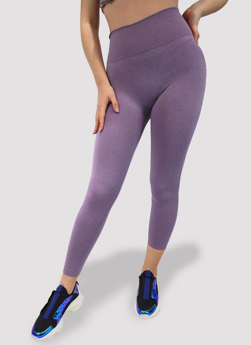 KIDWALA Lounge Leggings - High Waisted Workout Gym Yoga Basic Pants For Women (Small, Purple) - Image 1