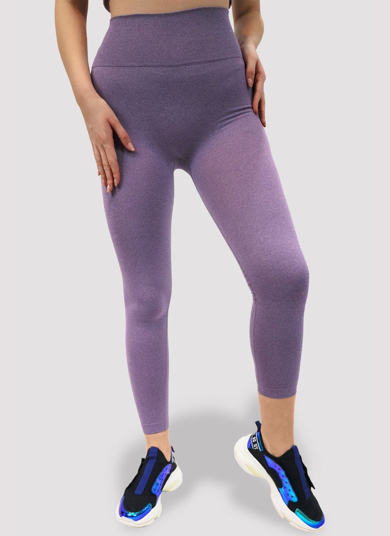 KIDWALA Lounge Leggings - High Waisted Workout Gym Yoga Basic Pants For Women (Small, Purple) - Image 5