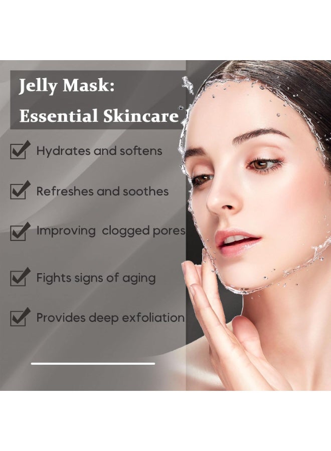 DR.MEINAIER 650 جرام قناع هلام الفحم البامبو لتنظيف عميق وتفتيح قناع هلامي مسحوق مزيل الرؤوس السوداء قناع الوجه قناع الكولاجين قناع هلامي للوجه قناع هيدرو للوجه مسحوق مرطب قناع هلامي - Image 2