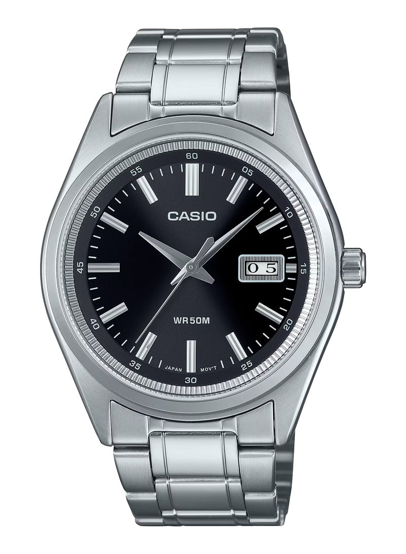 CASIO Quartz Analog Black Dial Stainless Steel Men's Watch MTP-B180D-1A1V