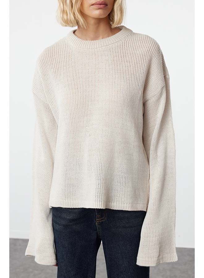 Wide Pattern Crew Neck Knitwear Sweater TWOAW25KZ00295