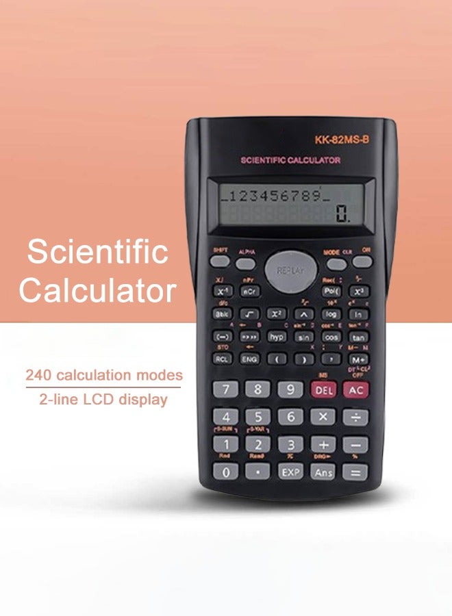 Generic Portable Scientific Calculator with 240 Scientific Calculation Modes, Large Screen Dual-Line LCD Display, Ideal for Students and Professionals  - Image 1
