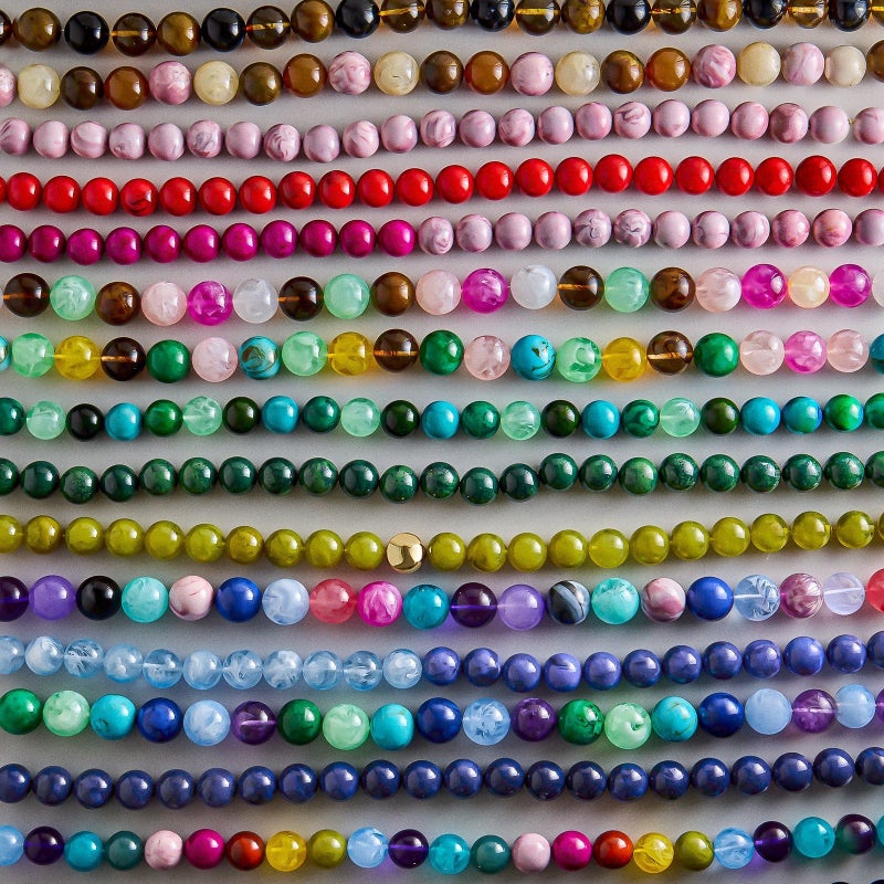 WU Dopamine Summer Acrylic Bead Pendant Necklace - Colorfast, Wholesale - Image 3