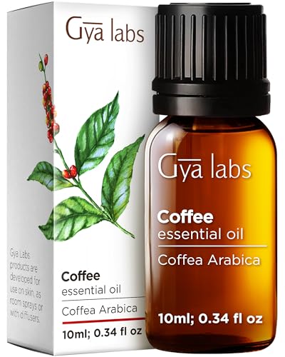 gya labs زيت القهوة الأساسي من جيا لابز - 0.34 أونصة سائلة - للشعر والبشرة والناشر والعلاج بالروائح وصنع الشموع اليدوية - Image 1