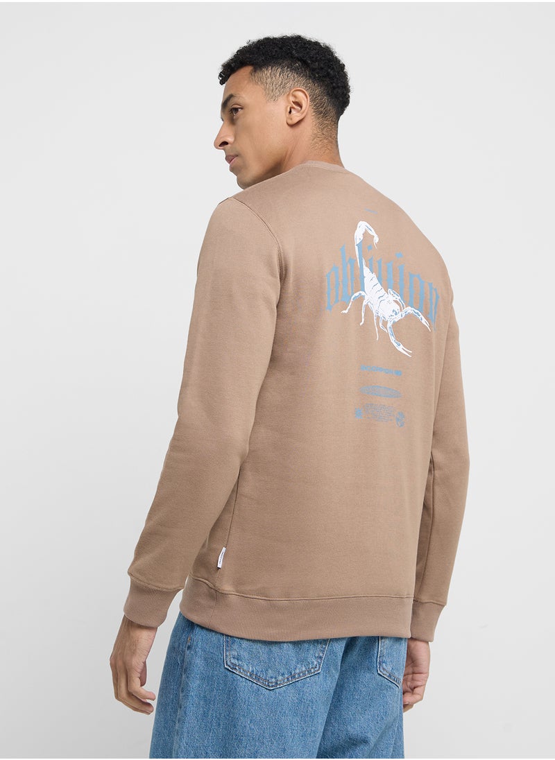 Only & Sons Spatrick Regualer Fit Crew Ncek Sweatshirt  - Image 2