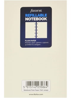 Filofax Pocket Notebook refill - plain paper white  - Image 2