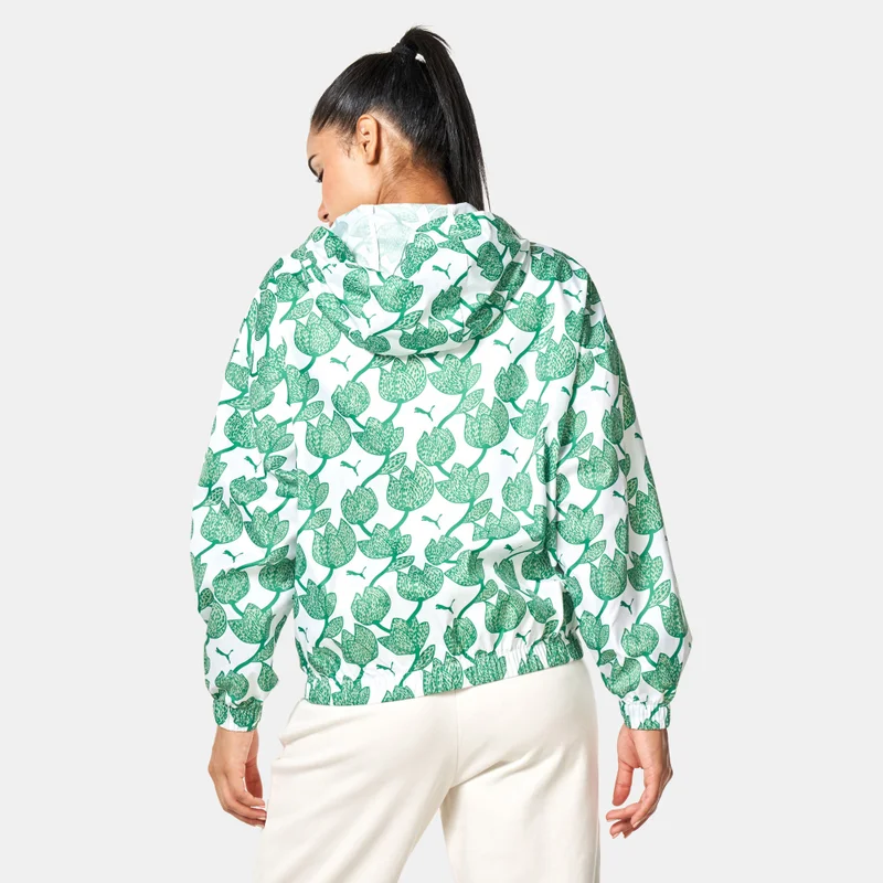 PUMA Women's Blossom All Over Print Windbreaker Jacket