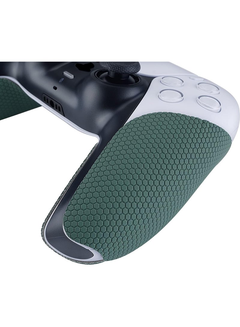 PlayVital Pine Green Anti-Skid Sweat-Absorbent Controller Grip for PS5 Controller, Professional Textured Soft Rubber Pads Handle Grips for PS5 Controller - PFPJ007 - Image 4