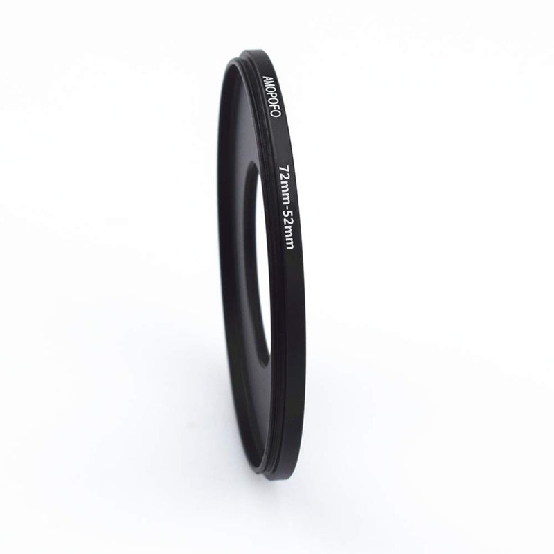 Amopofo 72mm to 52mm /72mm-52mm Step-Down Ring Filter Adapter for All Brands UV,ND,CPL,Metal Step-Down Ring Adapter - Image 4